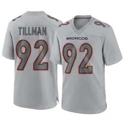 Men's Dondrea Tillman Denver Broncos No.92 Game Atmosphere Fashion Jersey - Gray