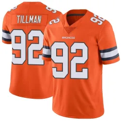 Men's Dondrea Tillman Denver Broncos No.92 Limited Color Rush Vapor Untouchable Jersey - Orange