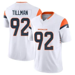 Men's Dondrea Tillman Denver Broncos No.92 Limited Vapor F.U.S.E. Jersey - White