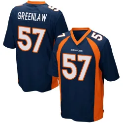 Men's Dre Greenlaw Denver Broncos No.57 Game Alternate Jersey - Navy Blue