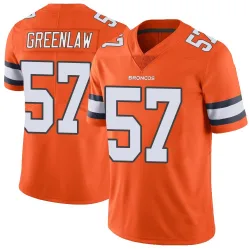 Men's Dre Greenlaw Denver Broncos No.57 Limited Color Rush Vapor Untouchable Jersey - Orange