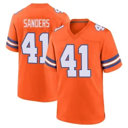 Men's Drew Sanders Denver Broncos No.41 Game Alternate Mile High Collection 1977 Throwback Jersey - Orange