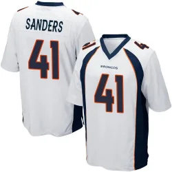 Men's Drew Sanders Denver Broncos No.41 Game Jersey - White