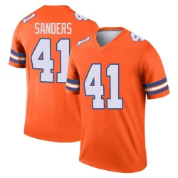 Men's Drew Sanders Denver Broncos No.41 Legend Alternate Mile High Collection 1977 Throwback Jersey - Orange