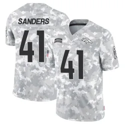 Men's Drew Sanders Denver Broncos No.41 Limited 2024 Salute to Service Jersey - Arctic Camo