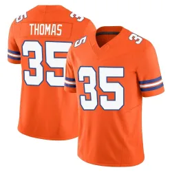 Men's Dymonte Thomas Denver Broncos No.35 Limited Alternate Vapor F.U.S.E. Mile High Collection 1977 Throwback Jersey - Orange