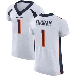 Men's Evan Engram Denver Broncos No.1 Elite Vapor Untouchable Jersey - White