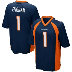 Men's Evan Engram Denver Broncos No.1 Game Alternate Jersey - Navy Blue