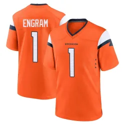 Men's Evan Engram Denver Broncos No.1 Game Jersey - Orange