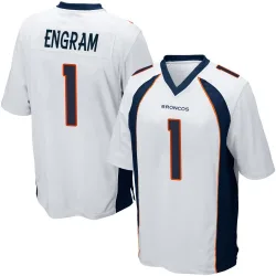 Men's Evan Engram Denver Broncos No.1 Game Jersey - White