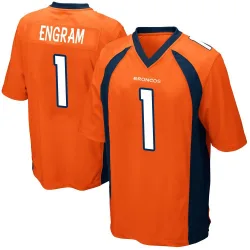 Men's Evan Engram Denver Broncos No.1 Game Team Color Jersey - Orange