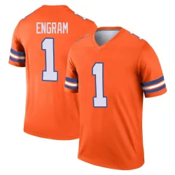 Men's Evan Engram Denver Broncos No.1 Legend Alternate Mile High Collection 1977 Throwback Jersey - Orange