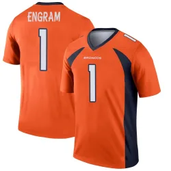 Men's Evan Engram Denver Broncos No.1 Legend Jersey - Orange
