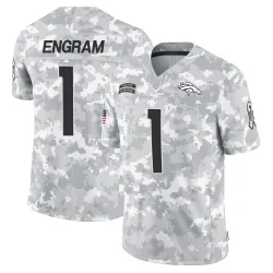 Men's Evan Engram Denver Broncos No.1 Limited 2024 Salute to Service Jersey - Arctic Camo