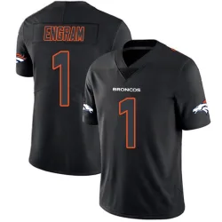 Men's Evan Engram Denver Broncos No.1 Limited Jersey - Black Impact