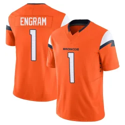 Men's Evan Engram Denver Broncos No.1 Limited Vapor F.U.S.E. 2nd Jersey - Orange