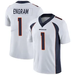 Men's Evan Engram Denver Broncos No.1 Limited Vapor Untouchable Jersey - White
