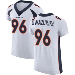 Men's Eyioma Uwazurike Denver Broncos No.96 Elite Vapor Untouchable Jersey - White