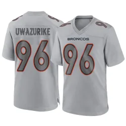 Men's Eyioma Uwazurike Denver Broncos No.96 Game Atmosphere Fashion Jersey - Gray