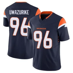 Men's Eyioma Uwazurike Denver Broncos No.96 Limited Alternate Vapor F.U.S.E. Jersey - Navy