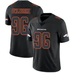 Men's Eyioma Uwazurike Denver Broncos No.96 Limited Jersey - Black Impact