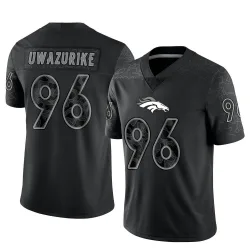 Men's Eyioma Uwazurike Denver Broncos No.96 Limited Reflective Jersey - Black