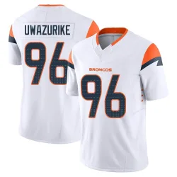 Men's Eyioma Uwazurike Denver Broncos No.96 Limited Vapor F.U.S.E. Jersey - White