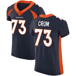 Men's Frank Crum Denver Broncos No.73 Elite Alternate Vapor Untouchable Jersey - Navy