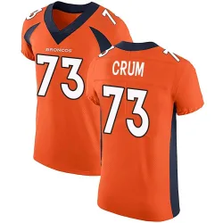 Men's Frank Crum Denver Broncos No.73 Elite Team Color Vapor Untouchable Jersey - Orange
