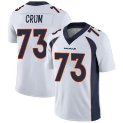 Men's Frank Crum Denver Broncos No.73 Limited Vapor Untouchable Jersey - White