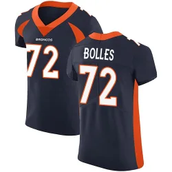 Men's Garett Bolles Denver Broncos No.72 Elite Alternate Vapor Untouchable Jersey - Navy