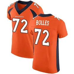 Men's Garett Bolles Denver Broncos No.72 Elite Team Color Vapor Untouchable Jersey - Orange