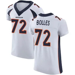 Men's Garett Bolles Denver Broncos No.72 Elite Vapor Untouchable Jersey - White