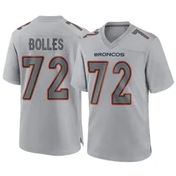Men's Garett Bolles Denver Broncos No.72 Game Atmosphere Fashion Jersey - Gray