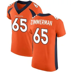 Men's Gary Zimmerman Denver Broncos No.65 Elite Team Color Vapor Untouchable Jersey - Orange