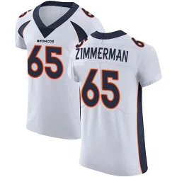 Men's Gary Zimmerman Denver Broncos No.65 Elite Vapor Untouchable Jersey - White