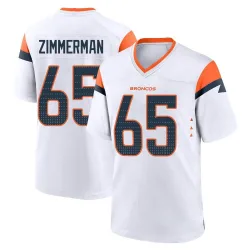 Men's Gary Zimmerman Denver Broncos No.65 Game 2nd Jersey - White