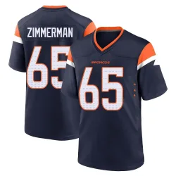 Men's Gary Zimmerman Denver Broncos No.65 Game Alternate Jersey - Navy
