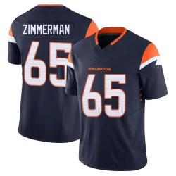 Men's Gary Zimmerman Denver Broncos No.65 Limited Alternate Vapor F.U.S.E. Jersey - Navy