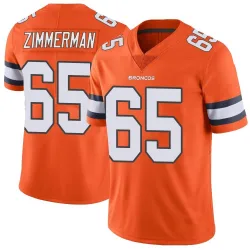 Men's Gary Zimmerman Denver Broncos No.65 Limited Color Rush Vapor Untouchable Jersey - Orange