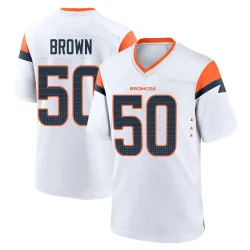Men's JB Brown Denver Broncos No.50 Game 2nd Jersey - White
