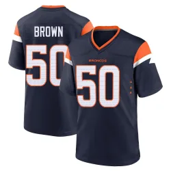 Men's JB Brown Denver Broncos No.50 Game Alternate Jersey - Navy