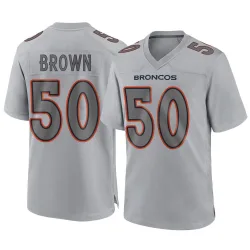Men's JB Brown Denver Broncos No.50 Game Atmosphere Fashion Jersey - Gray