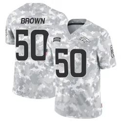 Men's JB Brown Denver Broncos No.50 Limited 2024 Salute to Service Jersey - Arctic Camo