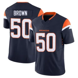Men's JB Brown Denver Broncos No.50 Limited Alternate Vapor F.U.S.E. Jersey - Navy