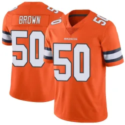 Men's JB Brown Denver Broncos No.50 Limited Color Rush Vapor Untouchable Jersey - Orange