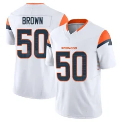Men's JB Brown Denver Broncos No.50 Limited Vapor F.U.S.E. Jersey - White