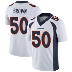 Men's JB Brown Denver Broncos No.50 Limited Vapor Untouchable Jersey - White