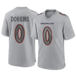 Men's J.K. Dobbins Denver Broncos No.0 Game Atmosphere Fashion Jersey - Gray