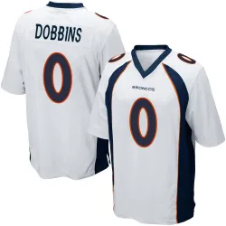 Men's J.K. Dobbins Denver Broncos No.0 Game Jersey - White